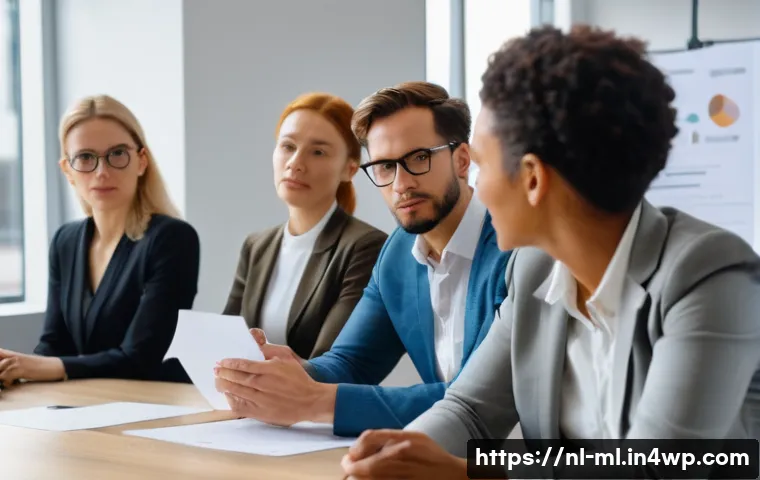 언어적 편향이 사회에 미치는 영향 - A diverse group of Dutch professionals in a modern office setting, engaged in an inclusive workshop ...