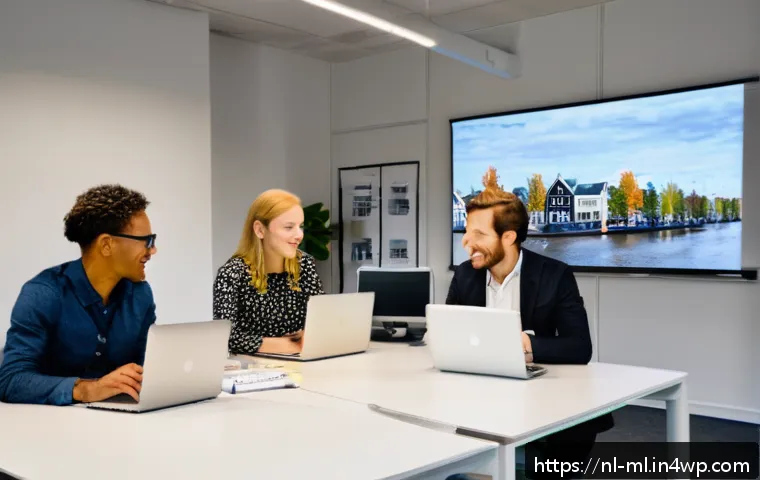 언어적 편향을 줄이기 위한 커뮤니케이션 전략 - A diverse group of Dutch professionals engaged in a lively, inclusive meeting in a modern office set...