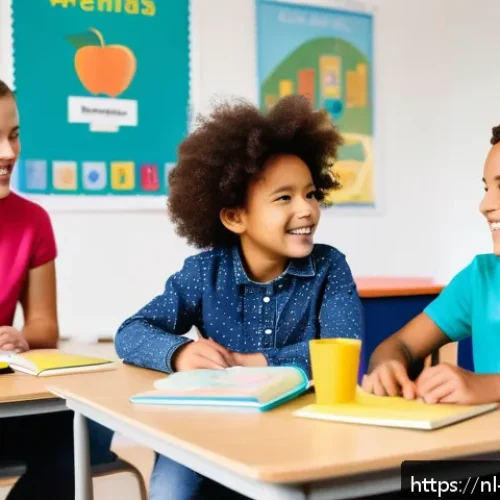 Home 30 언어적 편향을 극복하기 위한 정책 제안 - A modern Dutch classroom scene showing diverse children with different ethnic backgrounds engaging i...